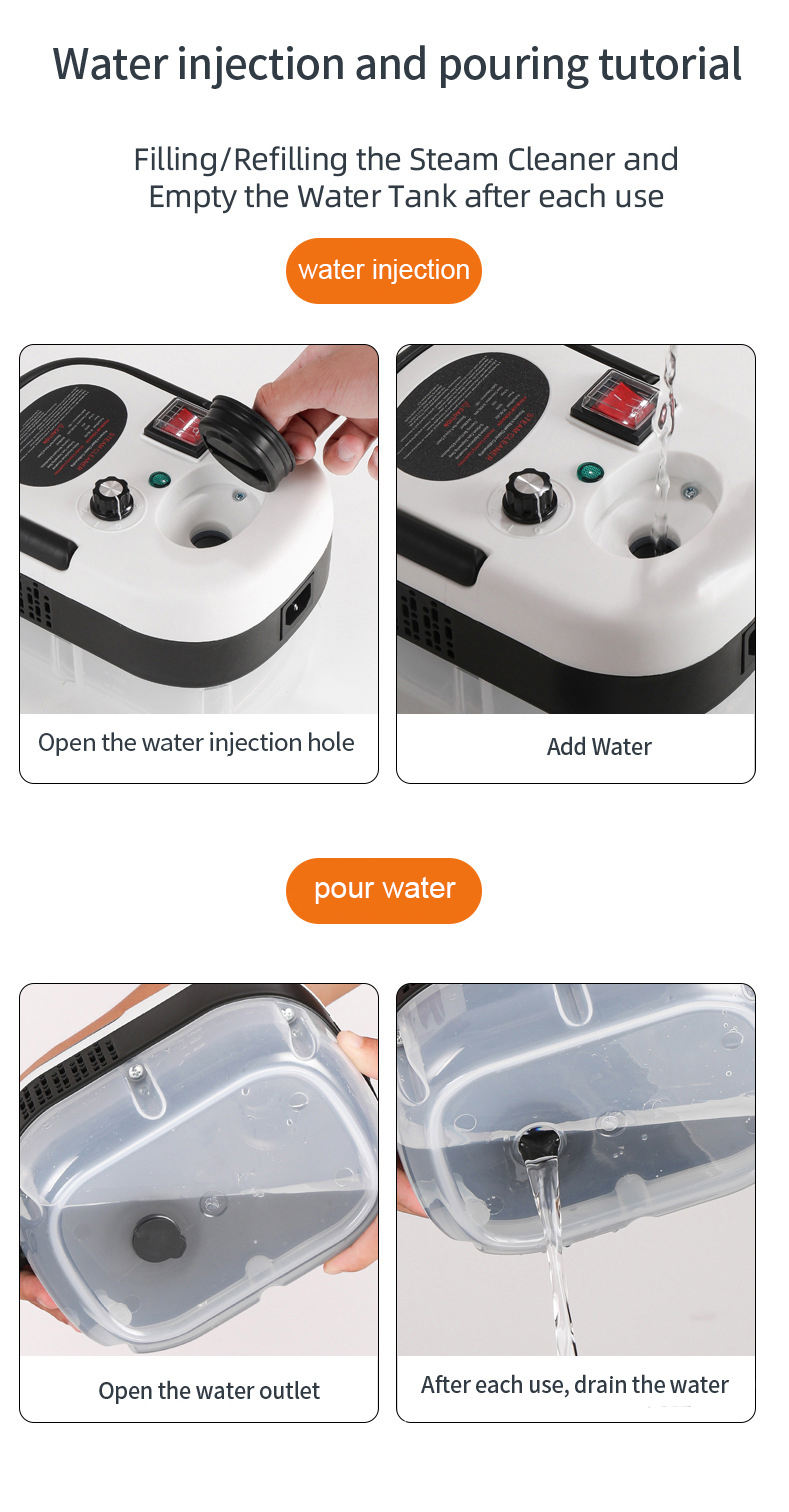 Electric Steam Cleaner High Pressure High Temperature Disinfection Machine