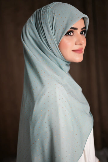 Teal Golden | Stone Hijab