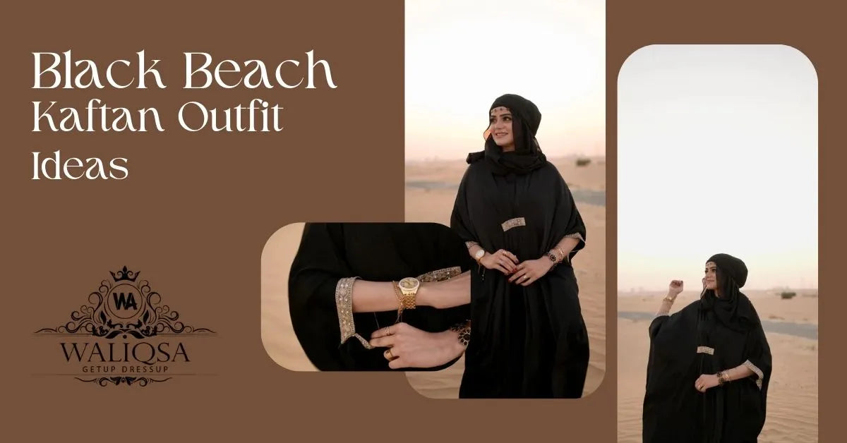 Black Beach Kaftan Outfit Idea