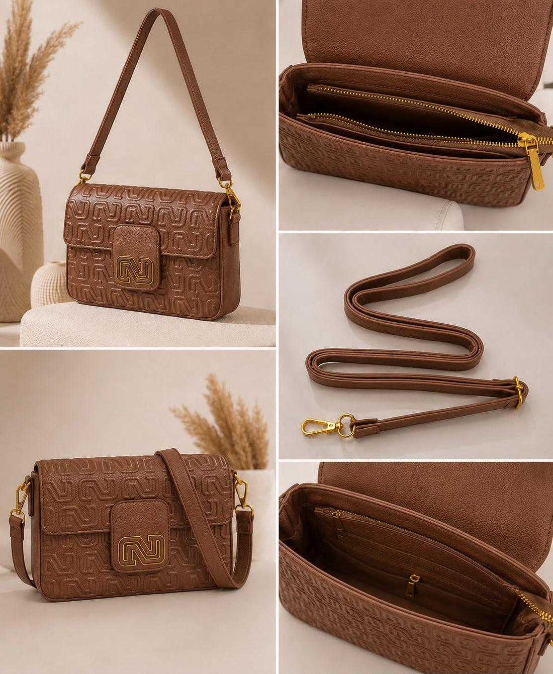 Downtown Shoulder Bag - Tan