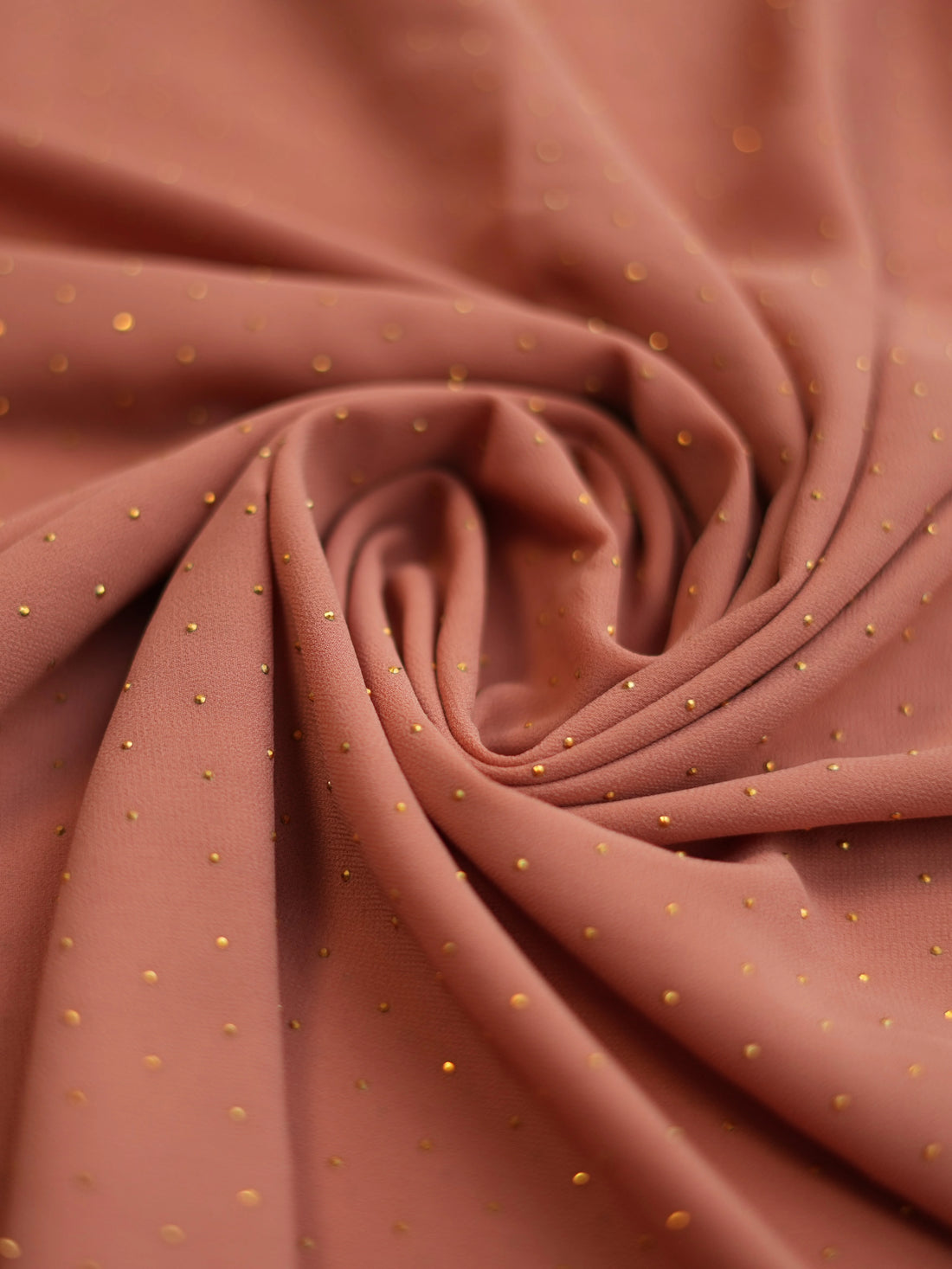 Pastel Peach Golden | Stone Hijab