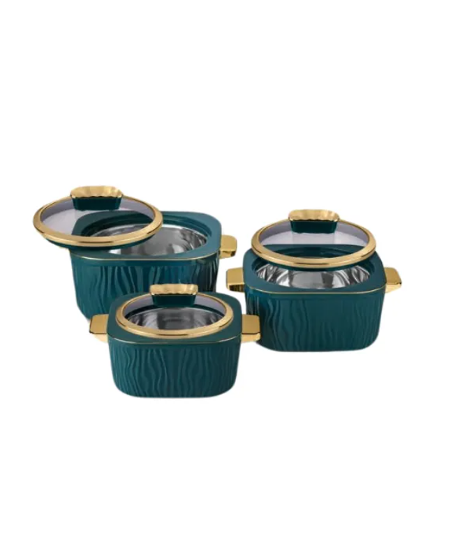 Jaypee Crinkle Klass Casserole 3Pcs Set | Green