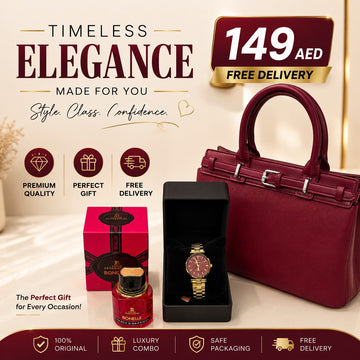 Women's Luxury Gift Bundle | Handbag + Watch + Perfume