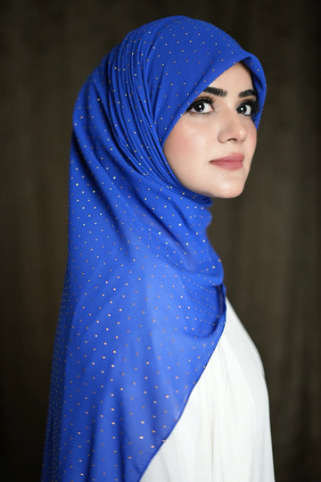 Royal Blue Golden | Stone Hijab