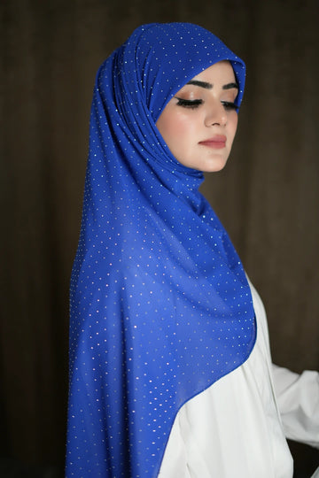 Royal Blue Silver | Stone Hijab